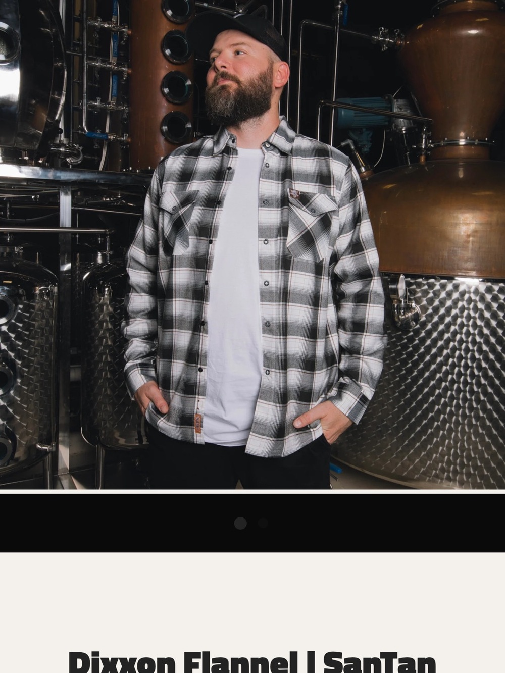 DIXXON Black & White Plaid Button-Down Shirt